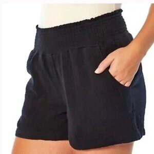 Free Dots Women's Plus Size Pull On Relaxed Fit Mid Rise Rayon Black, XXL